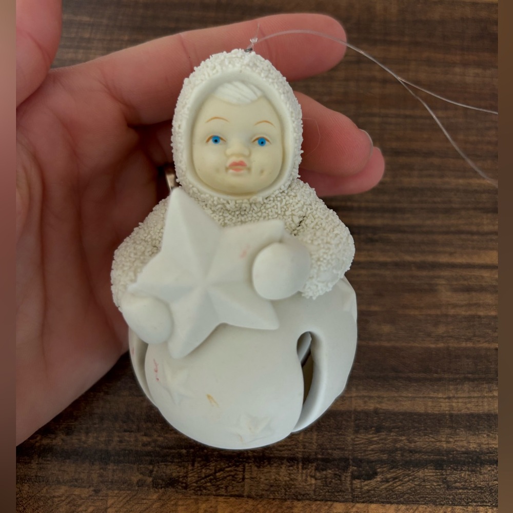 Department 56 Snowbabies ornament bell with star